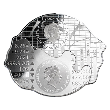 Buy 2 oz Silver Bull v Bear Coin Set (2021), image 1