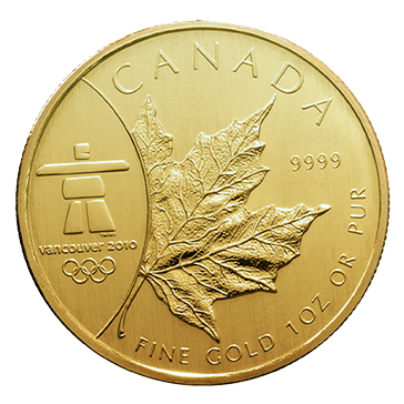 2008 1 oz Gold Maple Leaf Olympic Edition Coin, image 0