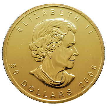2008 1 oz Gold Maple Leaf Olympic Edition Coin, image 1