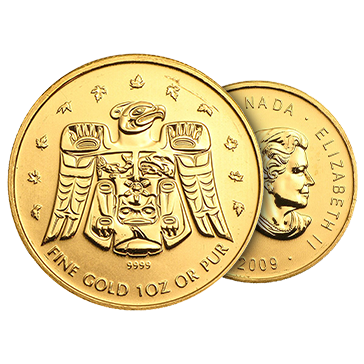 2009 1 oz Gold Maple Leaf Olympic Coins, image 2
