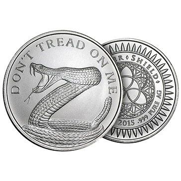 Buy 1 oz Silver Shield Don't Tread On Me Round, image 2