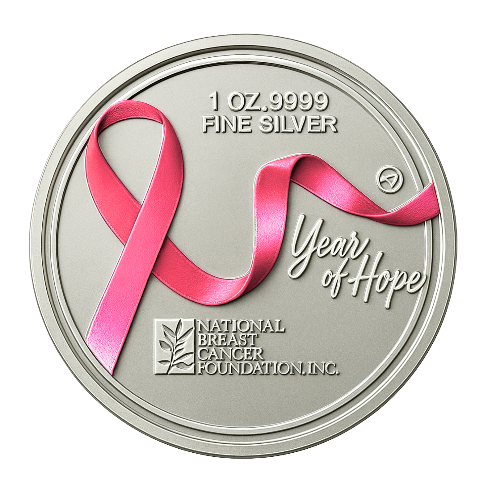 1 oz Silver Kitco Round .9999 – National Breast Cancer Foundation, Inc.®, image 0