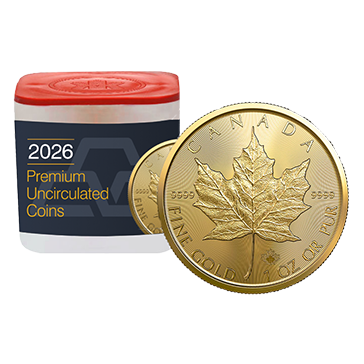 2026 MintFirst™ 1 oz Gold Maple Leaf Coins (tube of 10), image 0