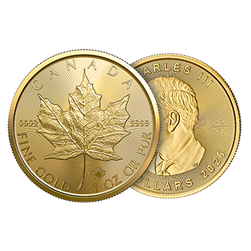2026 MintFirst™ 1 oz Gold Maple Leaf Coins (tube of 10), image 3