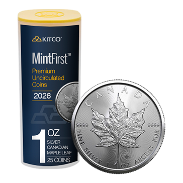 2026 1 oz Silver Maple Leaf Tube (25 pc) - MintFirst™