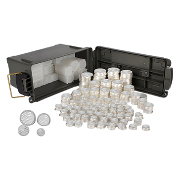 250 oz Silver EAGLE ROUNDS Kitco Cache Kit
