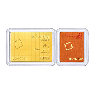 50 x 1g Gold CombiBar™ - Valcambi Suisse (w/ assay), image 0