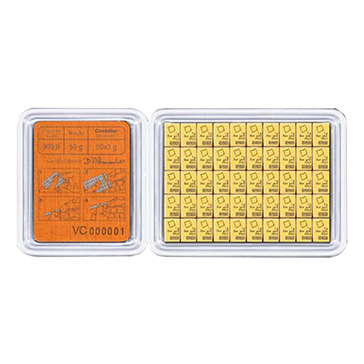 50 x 1g Gold CombiBar™ - Valcambi Suisse (w/ assay), image 1