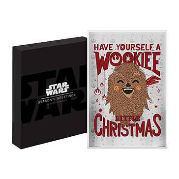 Buy 5g Silver Star Wars™ Wookiee  Christmas Coin Note, image 2