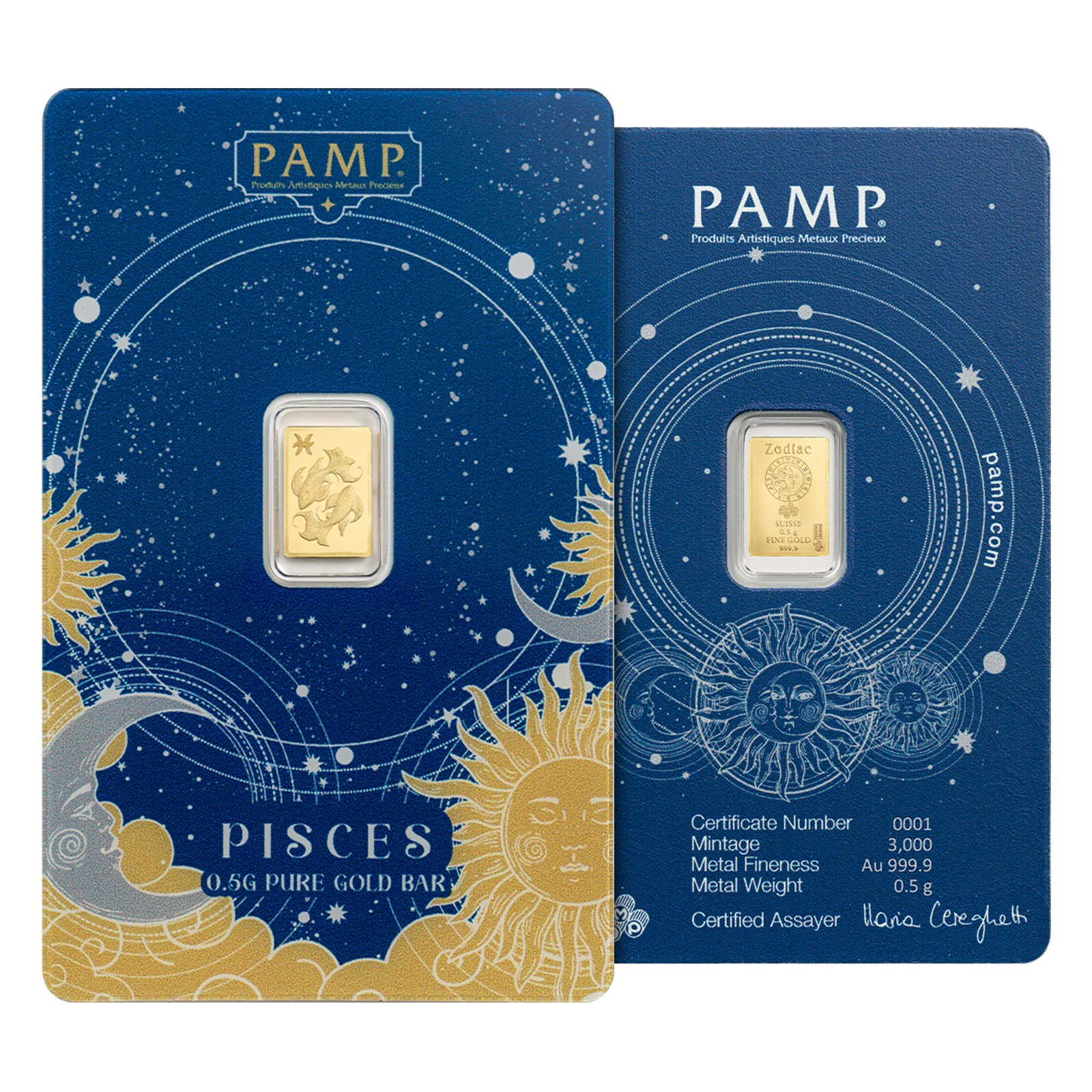 6 g Gold Zodiac  Bar Set (12 x 0.5 g), image 8