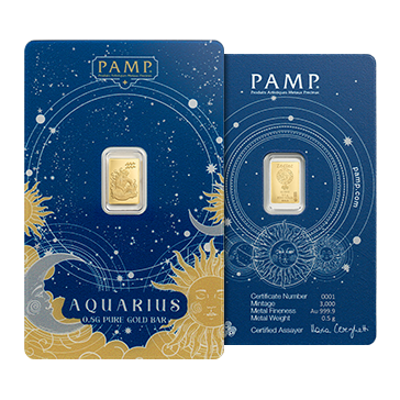 6 g Gold Zodiac  Bar Set (12 x 0.5 g), image 1