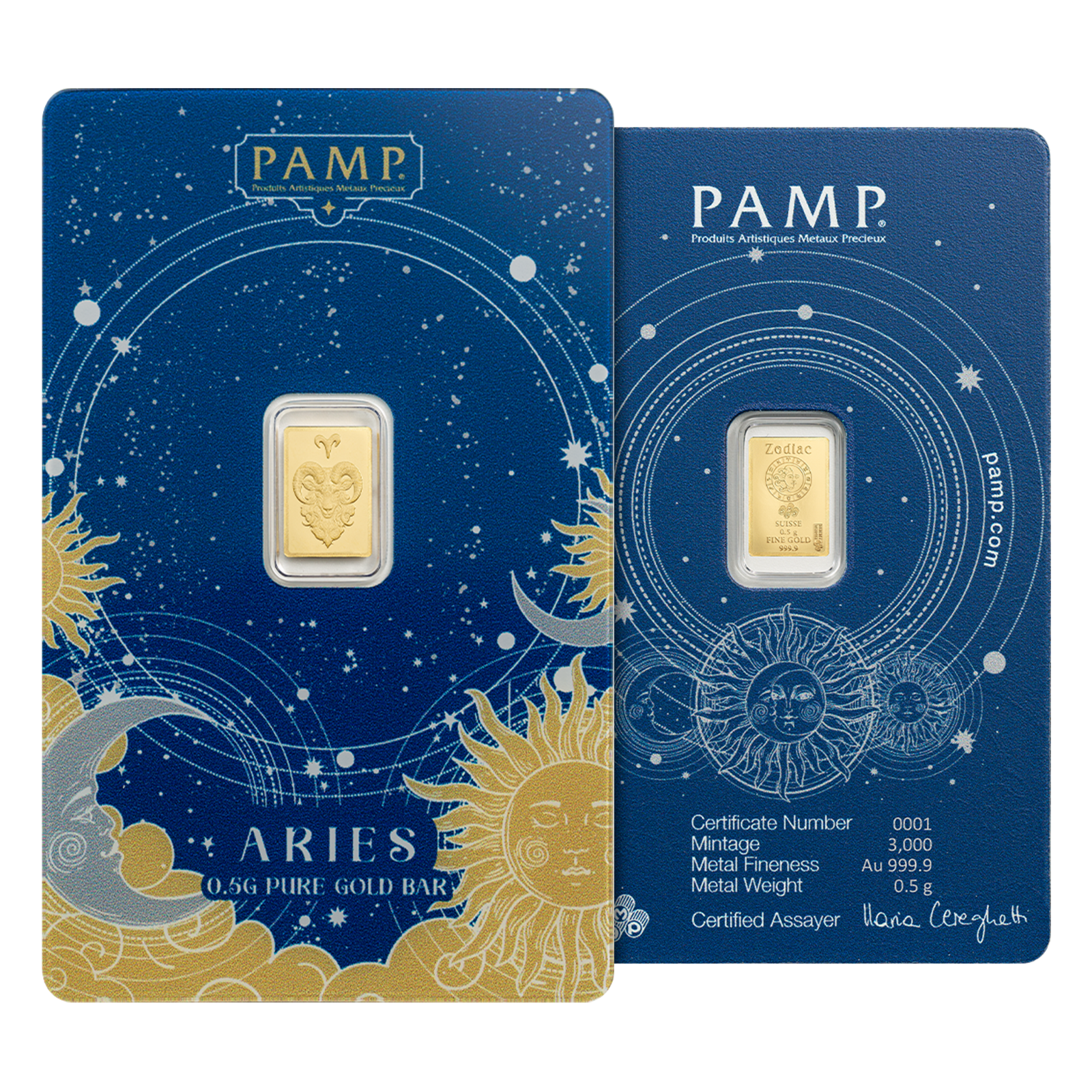 6 g Gold Zodiac  Bar Set (12 x 0.5 g), image 2