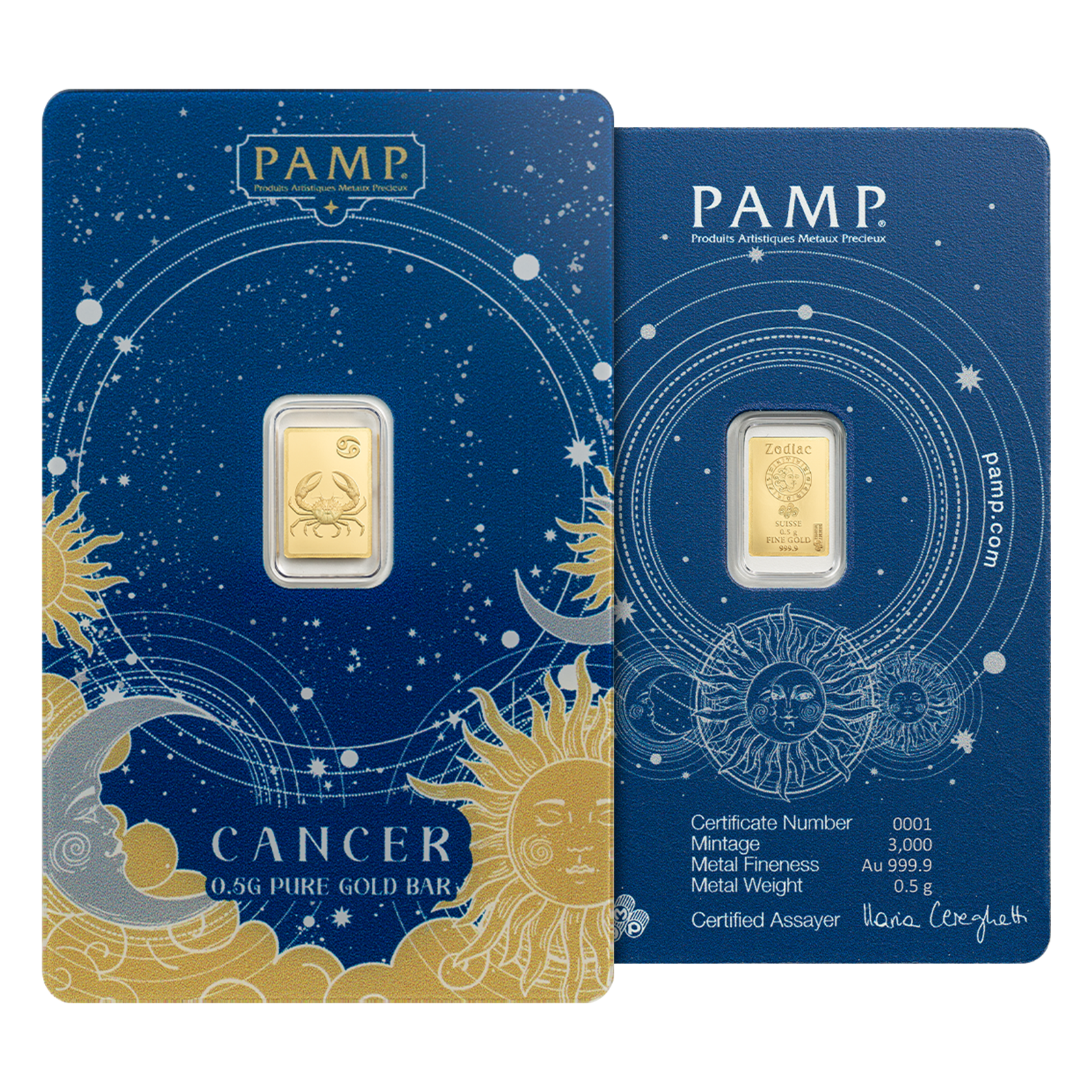 6 g Gold Zodiac  Bar Set (12 x 0.5 g), image 3