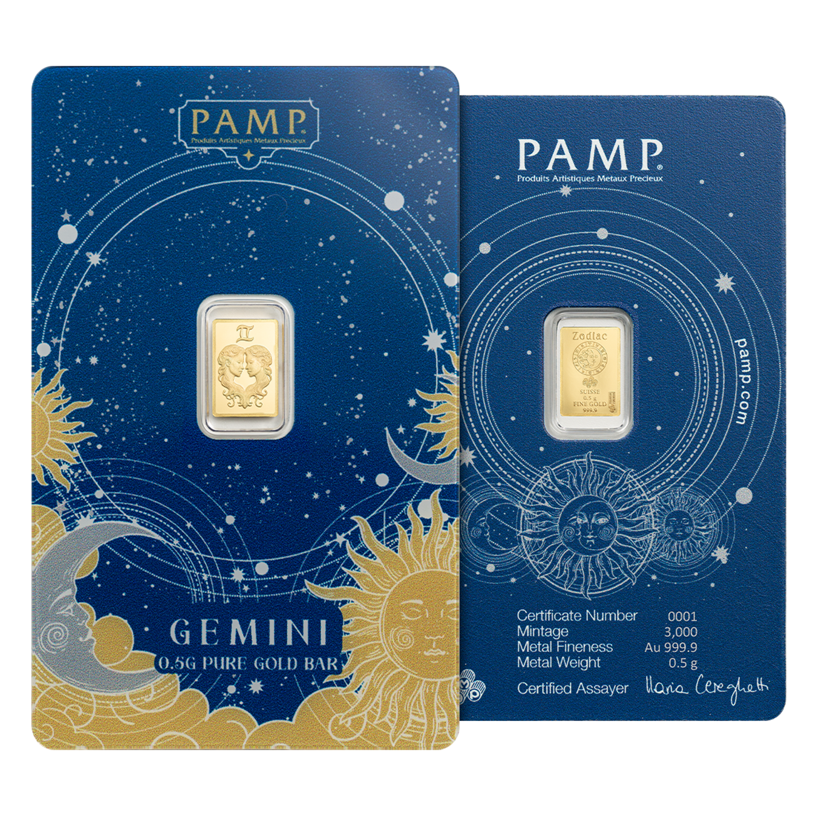 6 g Gold Zodiac  Bar Set (12 x 0.5 g), image 5