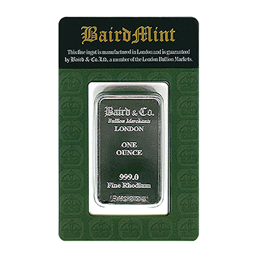 1 oz Rhodium Baird & Co. Bar
