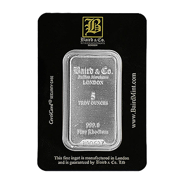 5 oz Rhodium Baird & Co. Bar