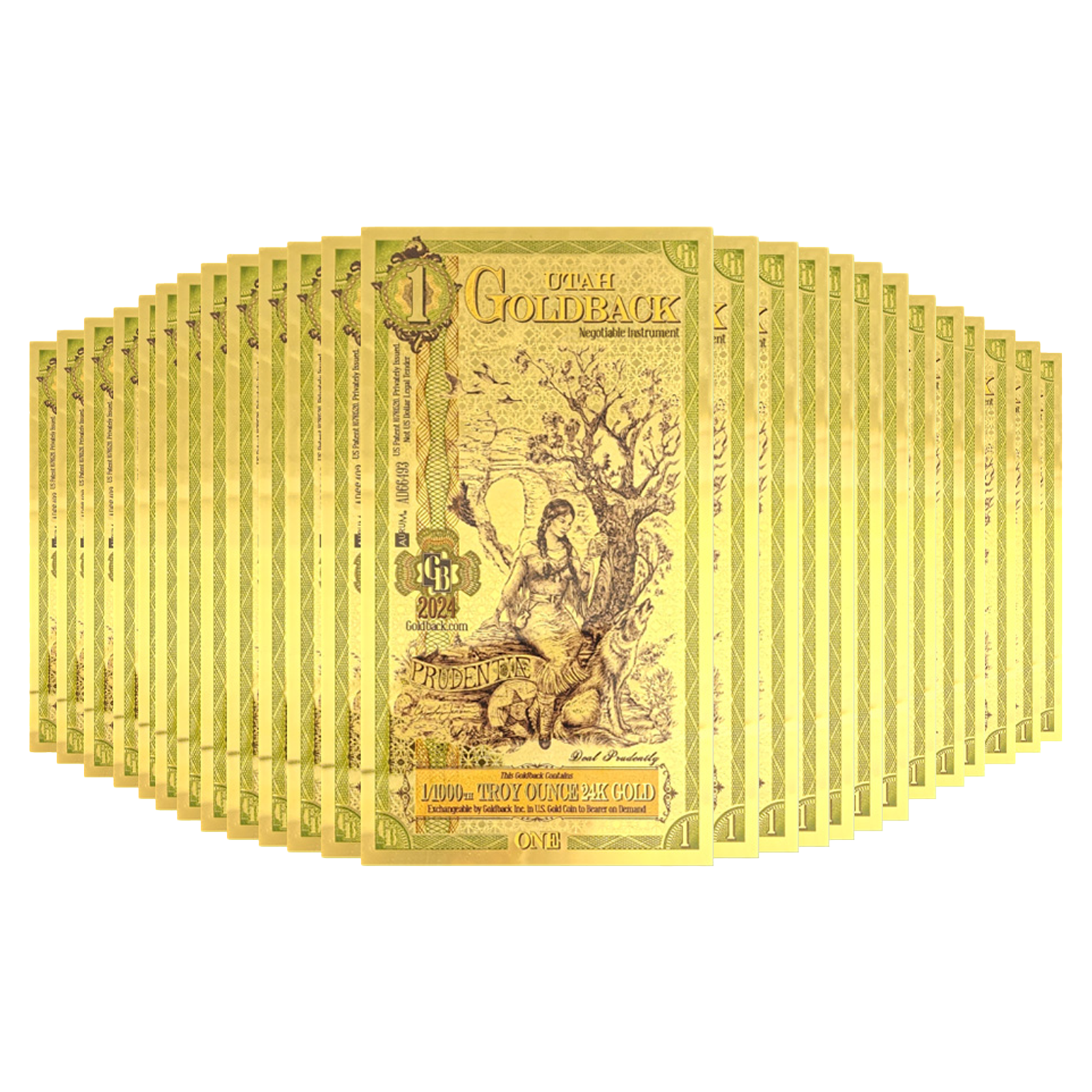 Buy 1 Utah Goldback Gold Notes Pack (50 pcs) 24K, image 0