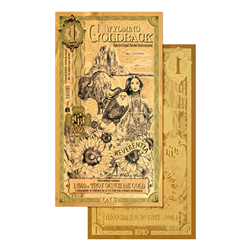 Buy 1 Wyoming Goldback Gold Notes Pack (50 pcs) 24K, image 4